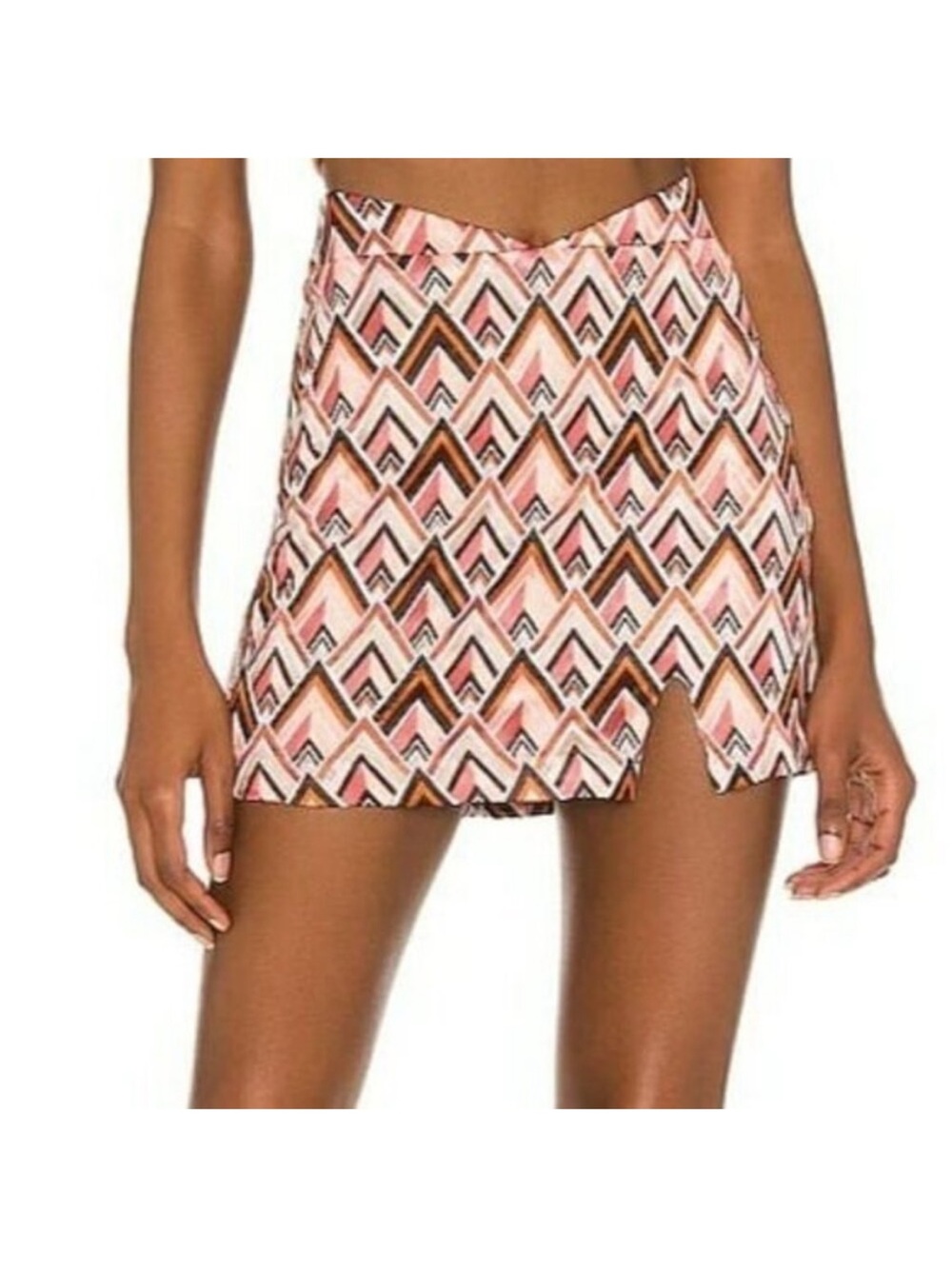 House of Harlow 1960 XREVOLVE Marlena Geometric Chevron Mini NWT